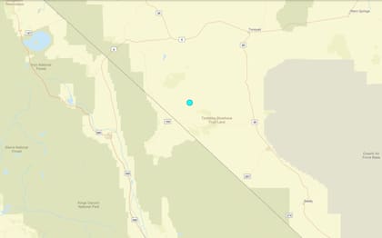 Uno de los temblores más fuertes de las últimas 24 horas en territorio continental estadounidense ocurrió cerca de Silver Peak, Nevada