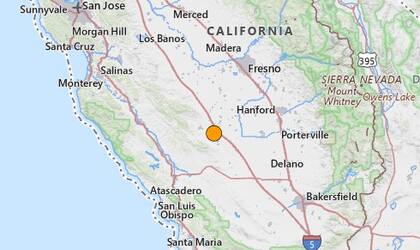 Uno de los temblores más fuertes de las últimas 24 horas en territorio continental estadounidense ocurrió cerca de Avenal, California