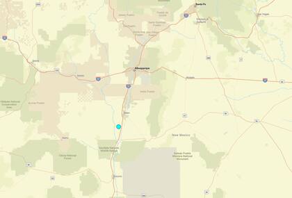 Uno de los temblores más fuertes de las últimas 24 horas en territorio continental estadounidense ocurrió cerca de Veguita, Nuevo México