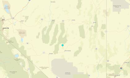 Uno de los temblores más fuertes de las últimas 24 horas en territorio continental estadounidense ocurrió cerca de Tonopah, Nevada