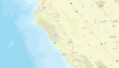 Uno de los temblores más fuertes de las últimas 24 horas en territorio continental estadounidense ocurrió cerca de San Simeon, California