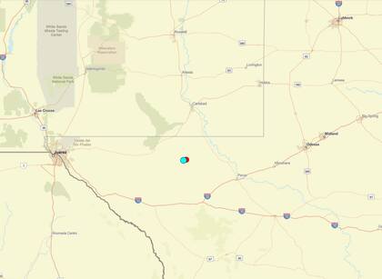 Uno de los temblores más fuertes de las últimas 24 horas en territorio continental estadounidense ocurrió cerca de Whites City, Nuevo México
