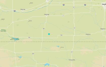 Uno de los temblores más fuertes de las últimas 24 horas en territorio continental estadounidense ocurrió cerca de Cowles, Nebraska