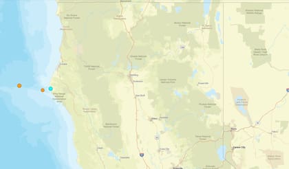 Uno de los temblores más fuertes de las últimas 24 horas en territorio continental estadounidense ocurrió cerca de Petrolia, California