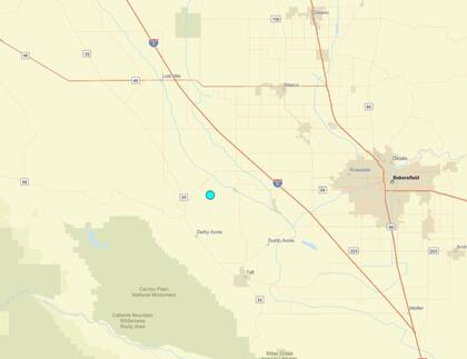 Uno de los temblores más fuertes de las últimas 24 horas en territorio continental estadounidense ocurrió cerca de Buttonwillow, California