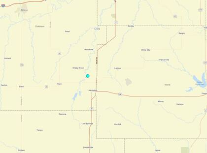 Uno de los temblores más fuertes de las últimas 24 horas en territorio continental estadounidense ocurrió cerca de Herington, Kansas