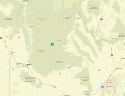 Uno de los temblores más fuertes de las últimas 24 horas en territorio continental estadounidense ocurrió cerca de Stanley, Idaho