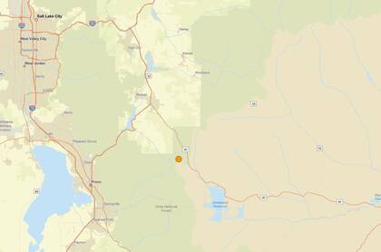 Uno de los temblores más fuertes de las últimas 24 horas en territorio continental estadounidense ocurrió cerca de Independence, Utah
