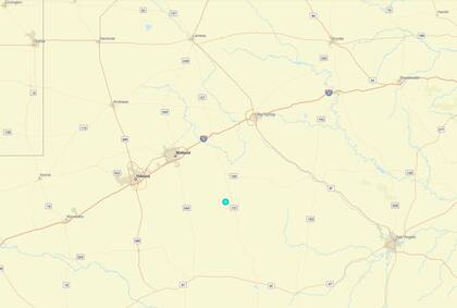 Uno de los temblores más fuertes de las últimas 24 horas en territorio continental estadounidense ocurrió cerca de Garden City, Texas