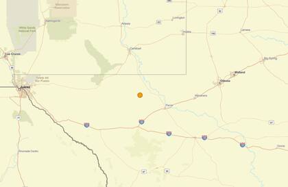 Uno de los temblores más fuertes de las últimas 24 horas en territorio continental estadounidense ocurrió cerca de Mentone, Texas