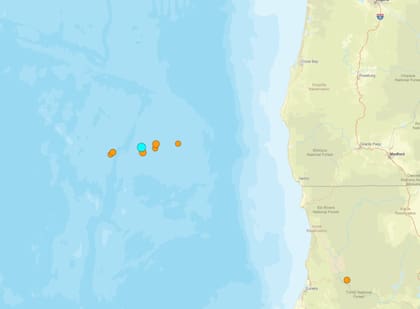 Uno de los temblores más fuertes de las últimas 24 horas en territorio continental estadounidense ocurrió cerca de Port Orford, Oregon