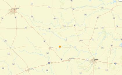 Uno de los temblores más fuertes de las últimas 24 horas en territorio continental estadounidense ocurrió cerca de Hermleigh, Texas