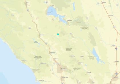 Uno de los temblores más fuertes de las últimas 24 horas en territorio continental estadounidense ocurrió cerca de Cobb, California