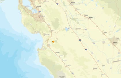 Uno de los temblores más fuertes de las últimas 24 horas en territorio continental estadounidense ocurrió cerca de San Juan Bautista