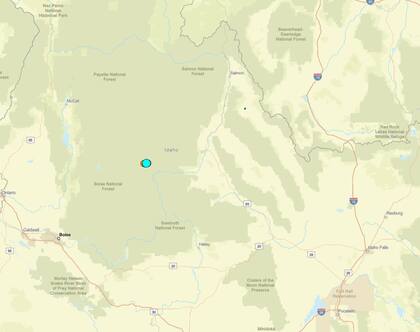 Uno de los temblores más fuertes de las últimas 24 horas en territorio continental estadounidense ocurrió cerca de Stanley, Idaho
