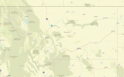 Uno de los temblores más fuertes de las últimas 24 horas en territorio continental estadounidense ocurrió cerca de Black Eagle, Montana