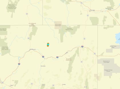 Uno de los temblores más fuertes de las últimas 24 horas en territorio continental estadounidense ocurrió cerca de Valmy, Nevada