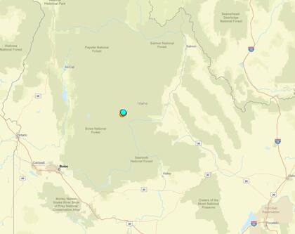 Uno de los temblores más fuertes de las últimas 24 horas en territorio continental estadounidense ocurrió cerca de Stanley, Idaho