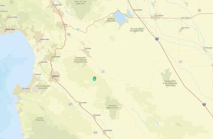 Uno de los temblores más fuertes de las últimas 24 horas en territorio continental estadounidense ocurrió cerca de Tres Pinos, California
