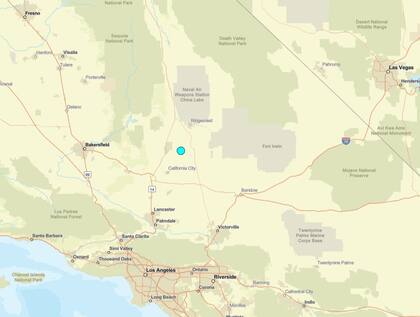 Uno de los temblores más fuertes de las últimas 24 horas en territorio continental estadounidense ocurrió cerca de Johannesburg, California