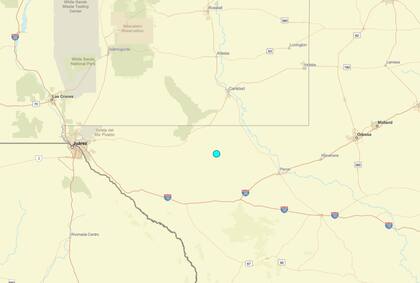 Uno de los temblores más fuertes de las últimas 24 horas en territorio continental estadounidense ocurrió cerca de Whites City, Nuevo México