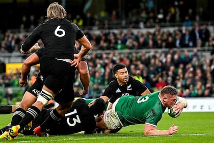 Uno de los tries de Irlanda, que celebró a lo grande 