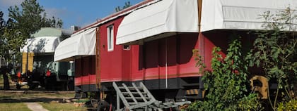 Uno de los vagones de Estación Serrana en tierra cordobesa.