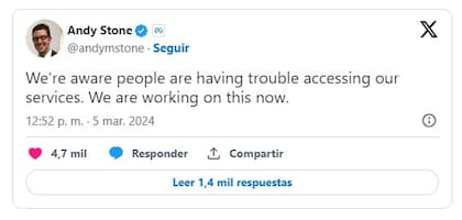 Uno de los voceros de Meta confirma que la compañía está trabajando para resolver la caída mundial