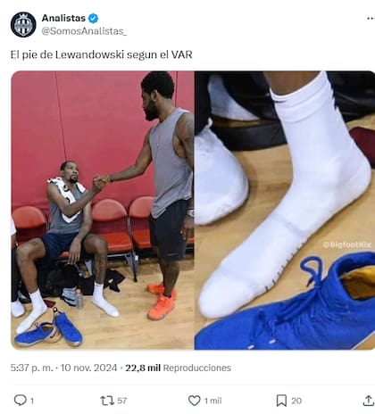 Uno de ls memes que se viralizaron tras el fallo del VAR en un gol de Barcelona