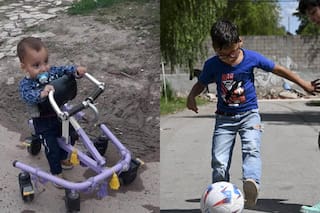 Le dijeron que jamás iba a caminar y hoy juega al fútbol: el “milagro” de Tiziano gracias a una mano solidaria