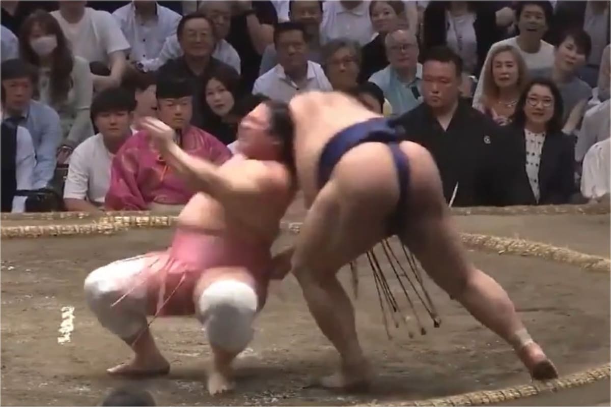 La inesperada técnica que usó un luchador de sumo para ganar: se empleó solo seis veces en 25 años