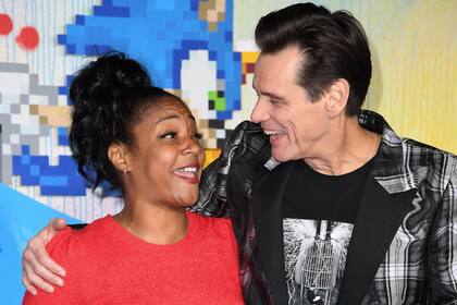 Tiffany Haddish, a pura risa con Jim Carrey en la avant premiere del fim Sonic que ya está disponible en nuestras salas