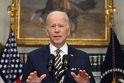 El presidente Joe Biden, en su anuncio de esta tarde sobre el petróleo ruso
