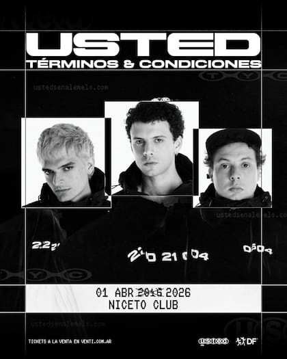 Usted Señalemelo presenta Términos & Condiciones, este martes 31 a las 20.30 en Niceto Club