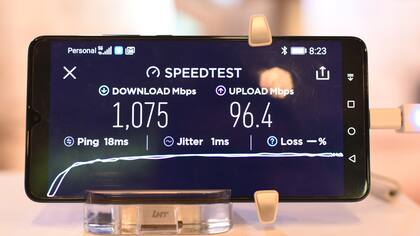 Mientras los jugadores se enfrentaban, Personal puso a prueba su tecnología 5G