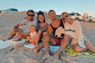 Vacaciones con amigos: Vázquez, Accardi y Rojas disfrutaron juntos la playa