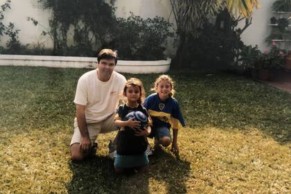 Vacaciones en Corrientes, con la remera de su equipo favorito.