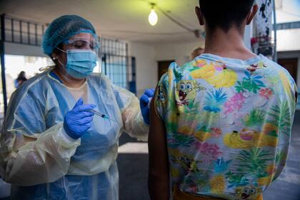 Vacunación en Montevideo, Uruguay
