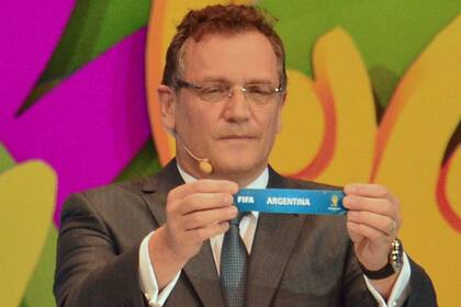 Valcke, en el sorteo del Mundial de Brasil 2014