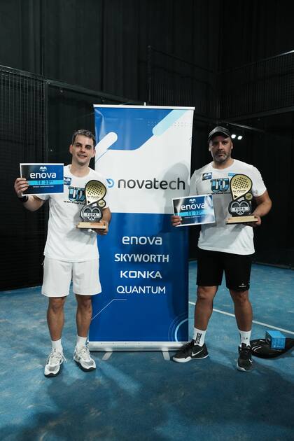 Valentín Viola y Luis Benítez, dos ex Racing se quedaron con el primer torneo del circuito de padel de exfutbolistas