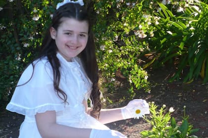 Valentina, de niña.