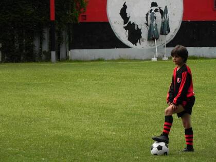 Valentino Acuña, desde muy chico en Newells