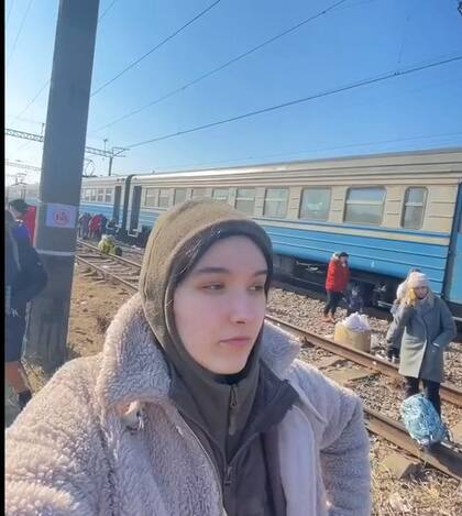 Valeria estuvo cinco horas en la frontera de Ucrania y Polonia