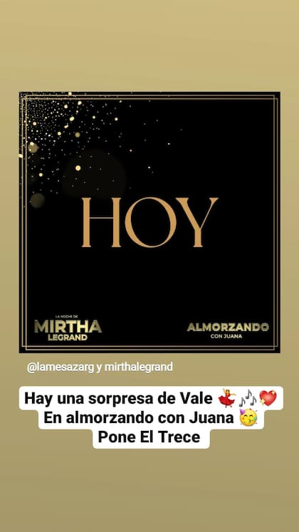 Valeria Gastaldi anunció "una sorpresa" en Almorzando con Juana