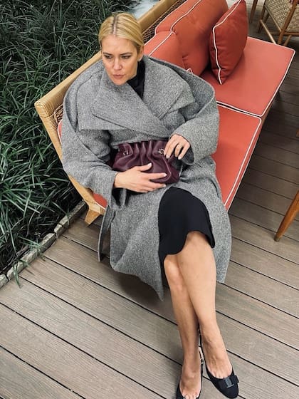 Valeria Mazza, invitada al desfile de Ferragamo, en Milan Fashion Week 2026