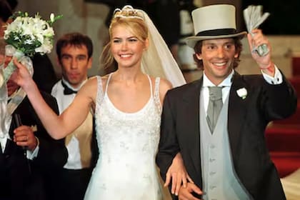 Valeria Mazza y Alejandro Gravier se casaron el 9 de mayo de 1998
