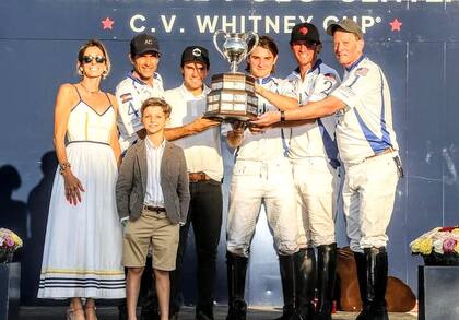 Valiente, when he won the CV Whitney Cup 2024, with Adolfo Cambiaso, Peke González and Paquito de Narváez, along with Bob Jornayvaz