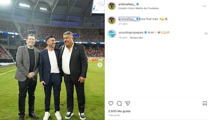 Vallejo, dueño de Sur Finanzas, junto al presidente de la AFA y al gobernador de Santiago del Estero, Gerardo Zamora.