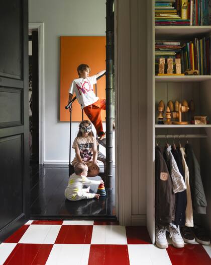 Valter, Amelie y Lukas, los tres pequeños de la familia.