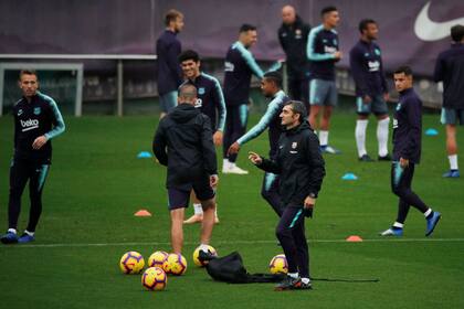 Valverde, el DT de Barcelona, en la previa del clásico español.